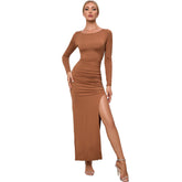 Fashion Round-neck Long Sleeve Dress